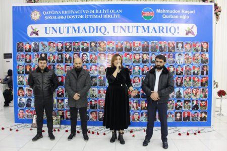 Qayğıya ehtiyacı və Əlilliyi olan Şəxslərə Dəstək" İctimai Birliyin təşəbbüsü ilə "Unutmadıq, unutmarıq" adlı tədbir keçirilib
