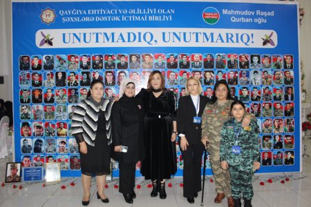 Qayğıya ehtiyacı və Əlilliyi olan Şəxslərə Dəstək" İctimai Birliyin təşəbbüsü ilə "Unutmadıq, unutmarıq" adlı tədbir keçirilib