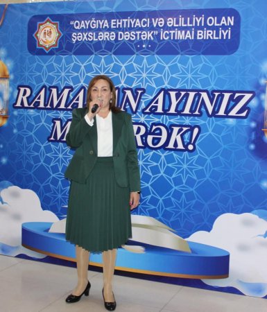 “Qayğıya Ehtiyacı və Əlilliyi Olan Şəxslərə Dəstək” İctimai Birliyi şəhid ailələri və qazilər üçün iftar süfrəsi təşkil edib