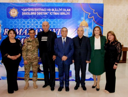 “Qayğıya Ehtiyacı və Əlilliyi Olan Şəxslərə Dəstək” İctimai Birliyi şəhid ailələri və qazilər üçün iftar süfrəsi təşkil edib