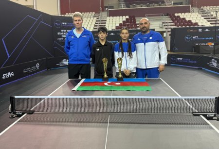 Azərbaycanın stolüstü tennisçiləri Qətərdə bürünc medal qazanıblar