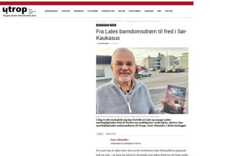 Norveç nəşrində Cənubi Qafqazda sülh prosesi ilə bağlı məqalə dərc edilib